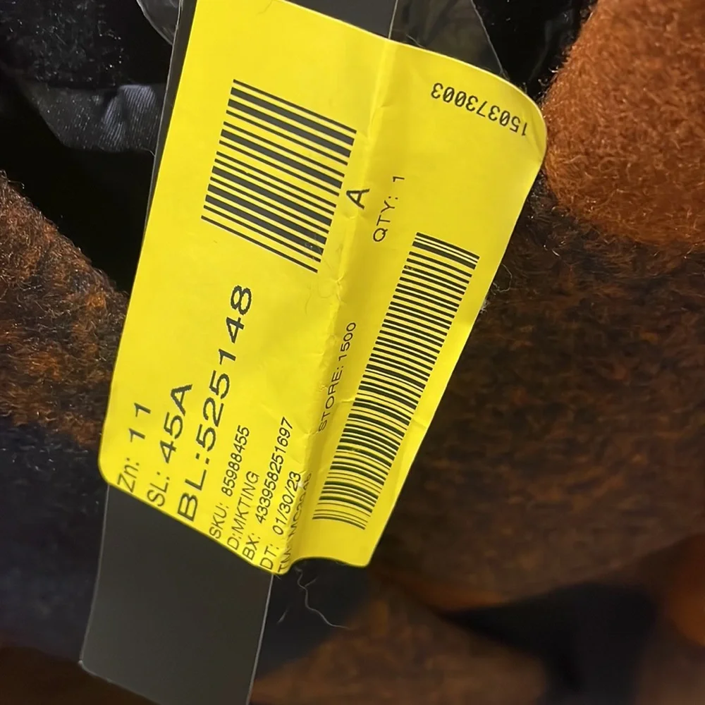 NWT buffalo plaid coat double breasted trench style coat - Picture 5 of 9